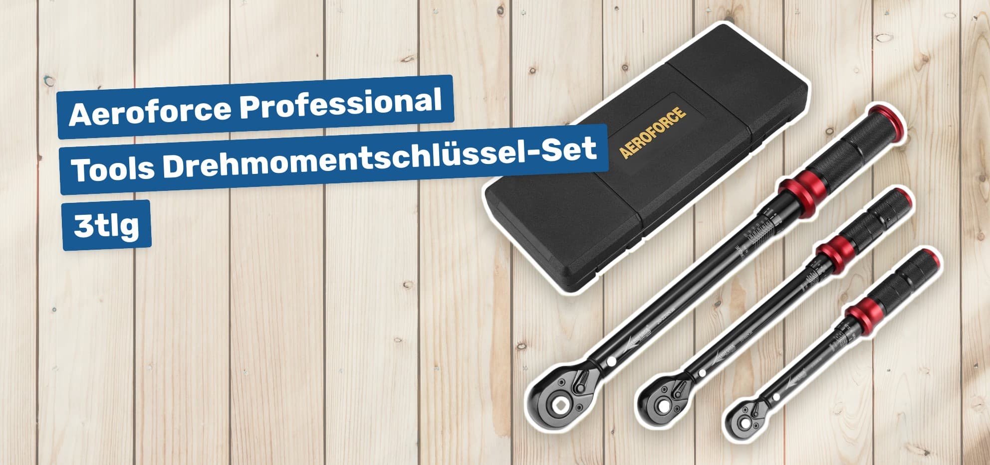 Aeroforce Professional Tools Drehmomentschlüssel-Set 3tlg
