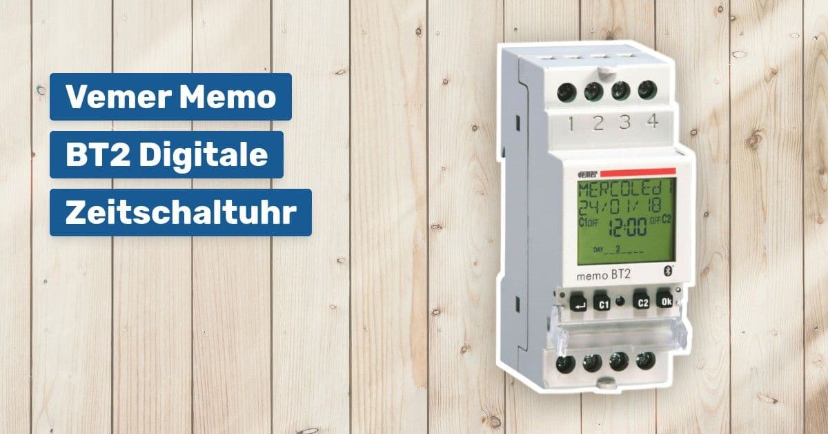 Vemer Memo BT2: 2-Kanal Zeitschaltuhr mit Bluetooth & Astro