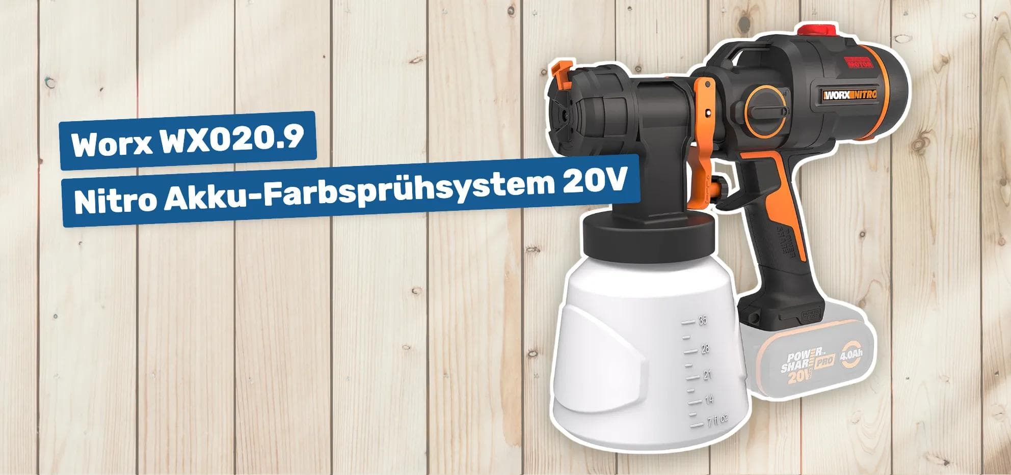 Worx WX020.9 Nitro Akku-Farbsprühsystem 20V
