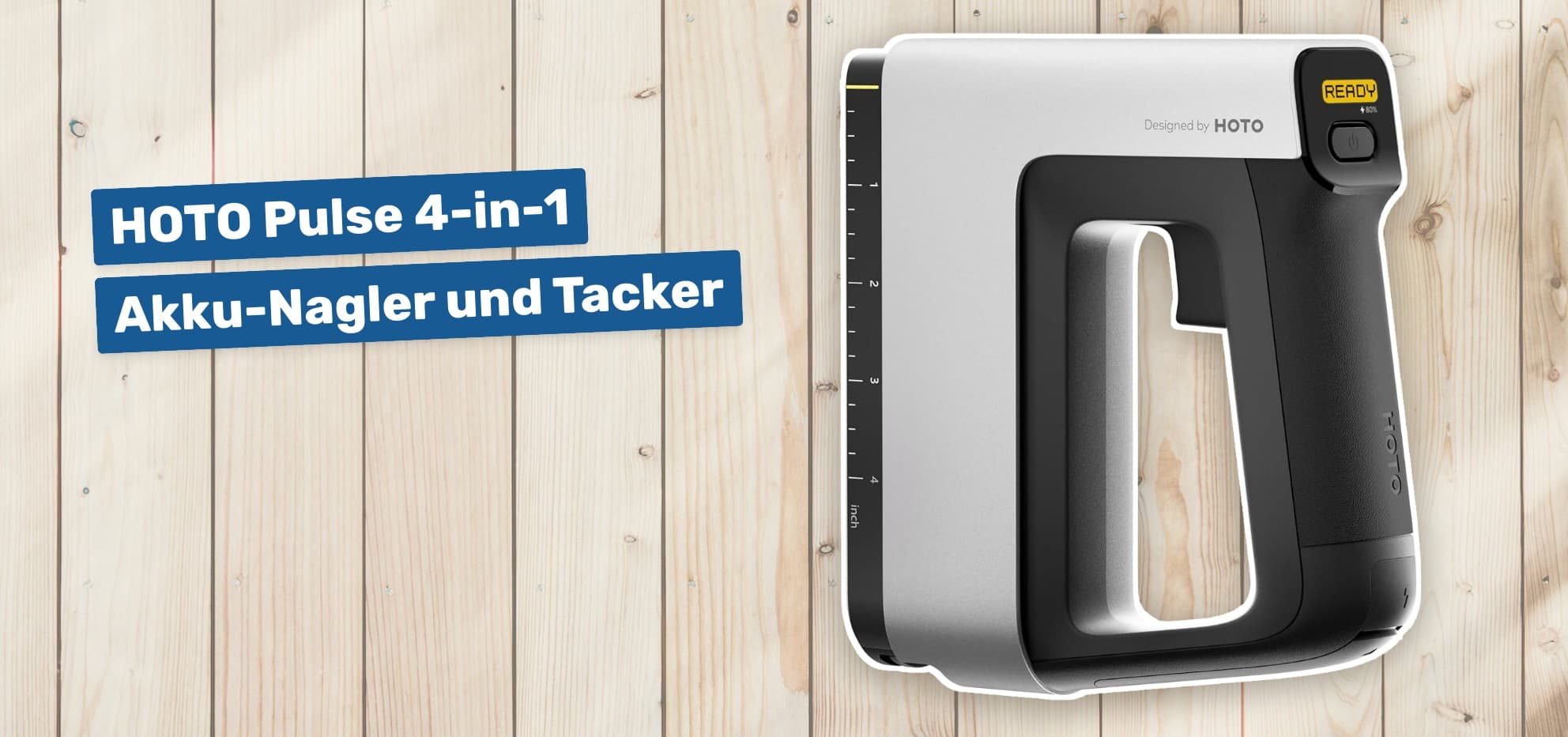 HOTO Pulse 4-in-1 Akku-Nagler und Tacker