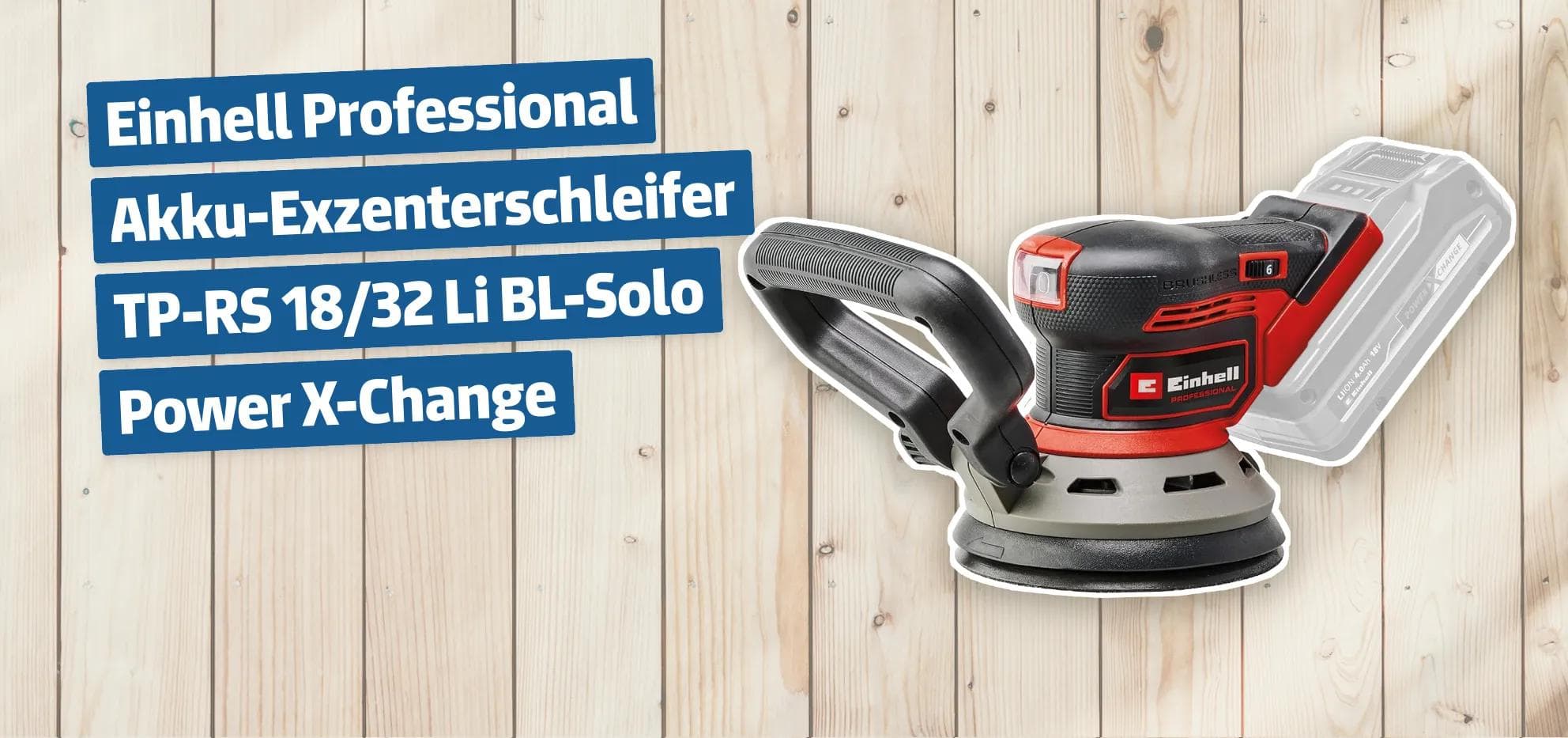 Einhell Professional Akku-Exzenterschleifer TP-RS 18/32 Li BL-Solo Power X-Change