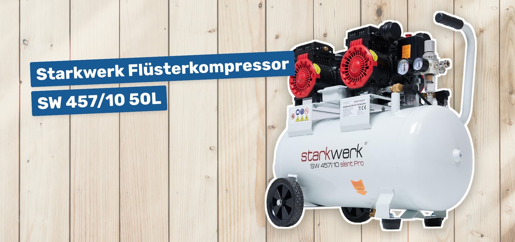 Starkwerk Flüsterkompressor SW 457/10 50L