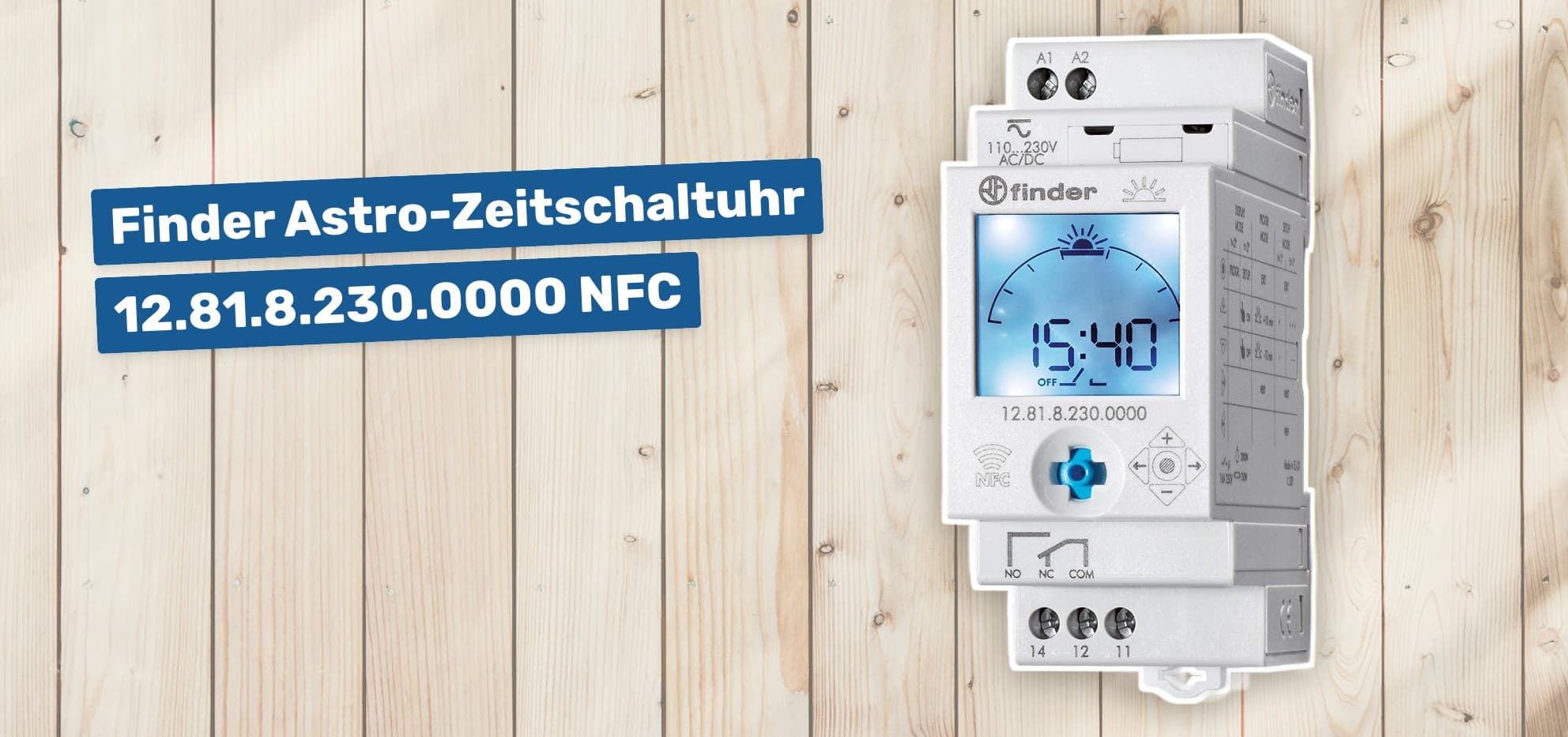 Finder Astro-Zeitschaltuhr 12.81.8.230.0000 NFC