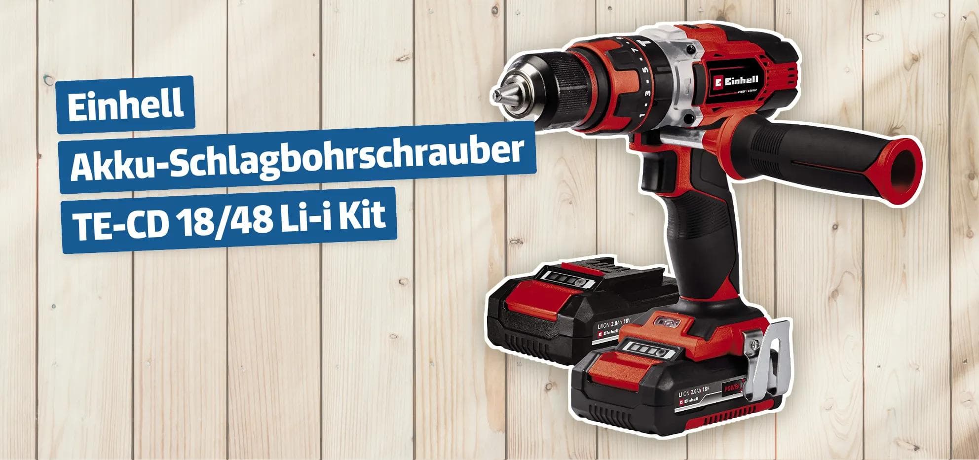 Einhell Akku-Schlagbohrschrauber TE-CD 18/48 Li-i Kit