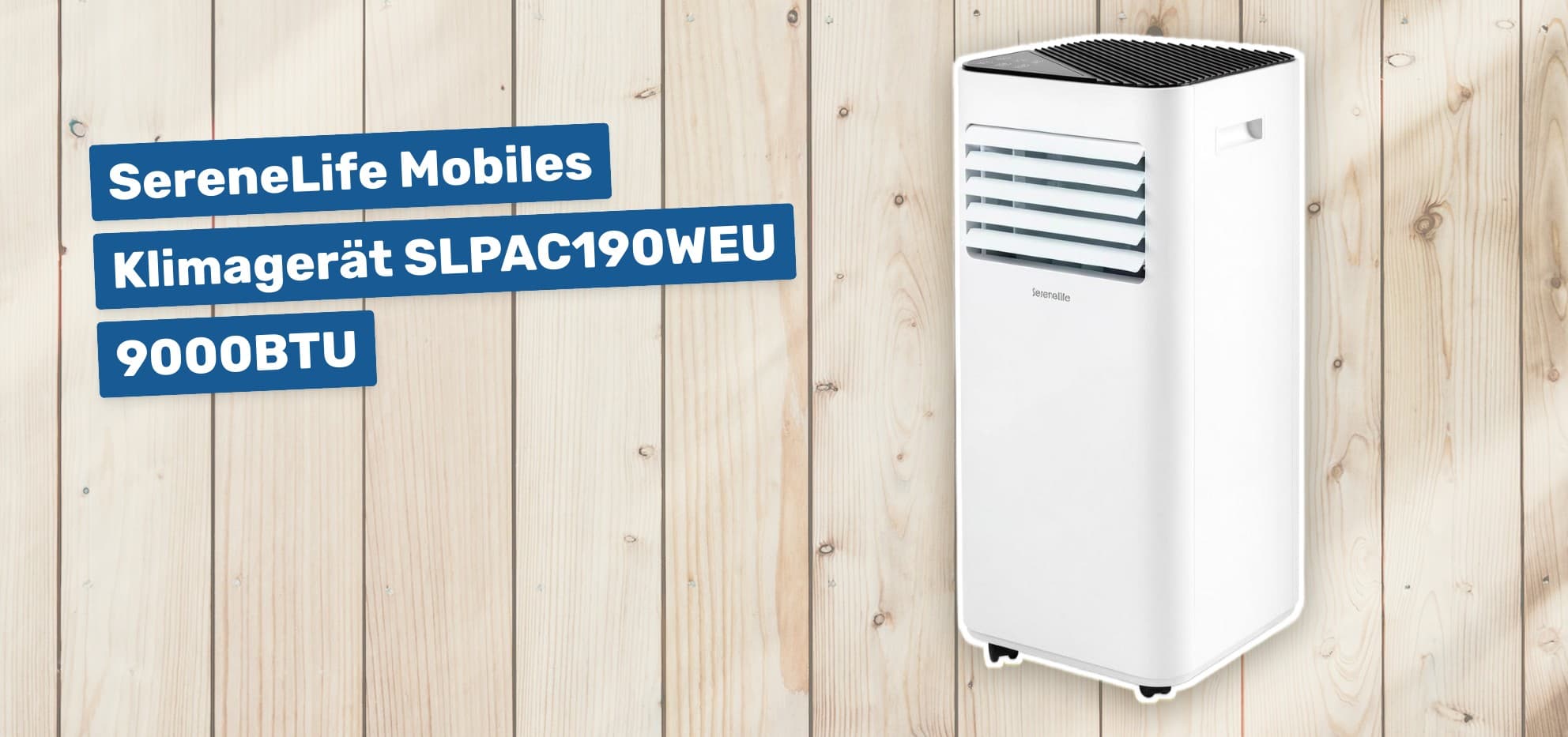 SereneLife Mobiles Klimagerät SLPAC190WEU 9000BTU