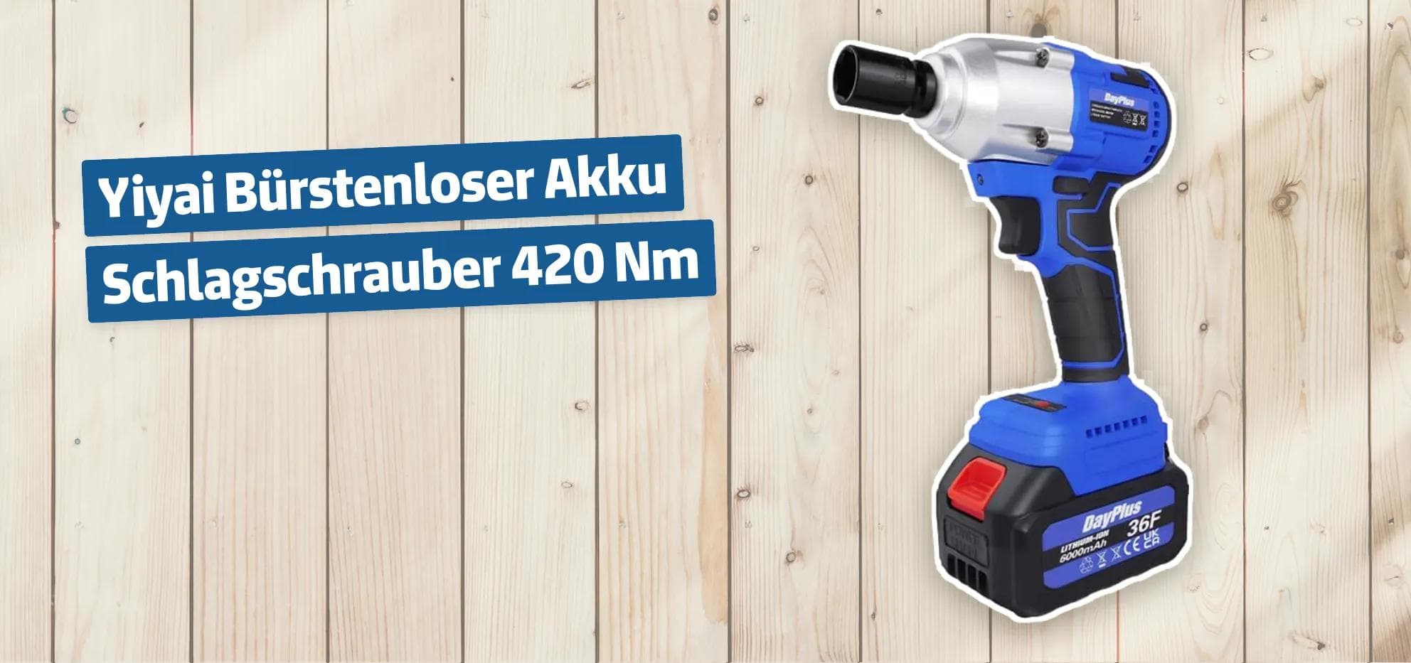Yiyai Bürstenloser Akku Schlagschrauber 420 Nm