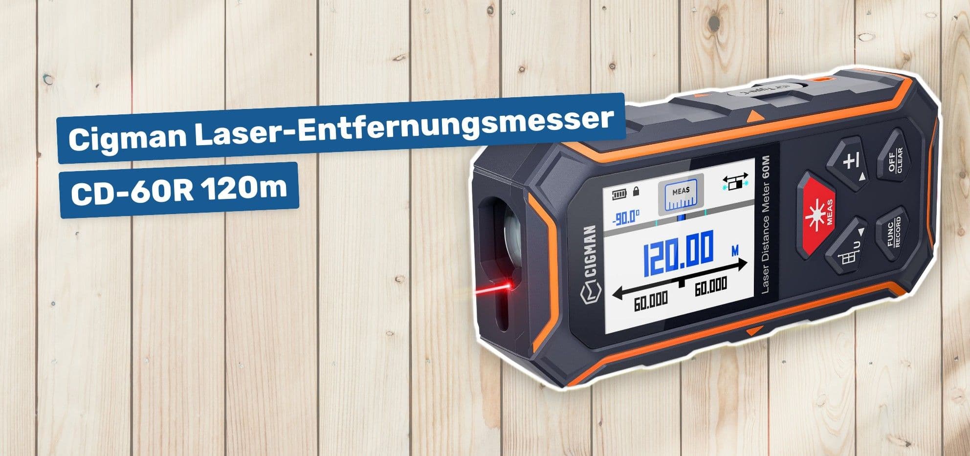 Cigman Laser-Entfernungsmesser CD-60R 120m