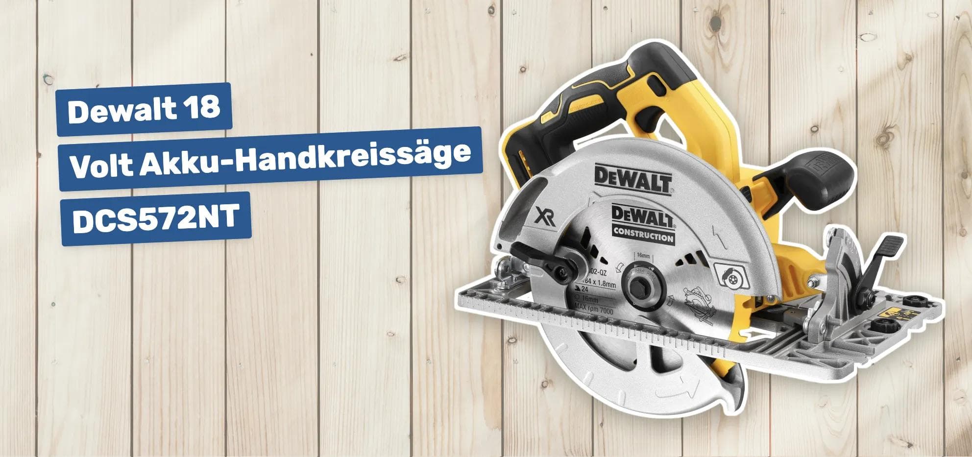 Dewalt 18 Volt Akku-Handkreissäge DCS572NT