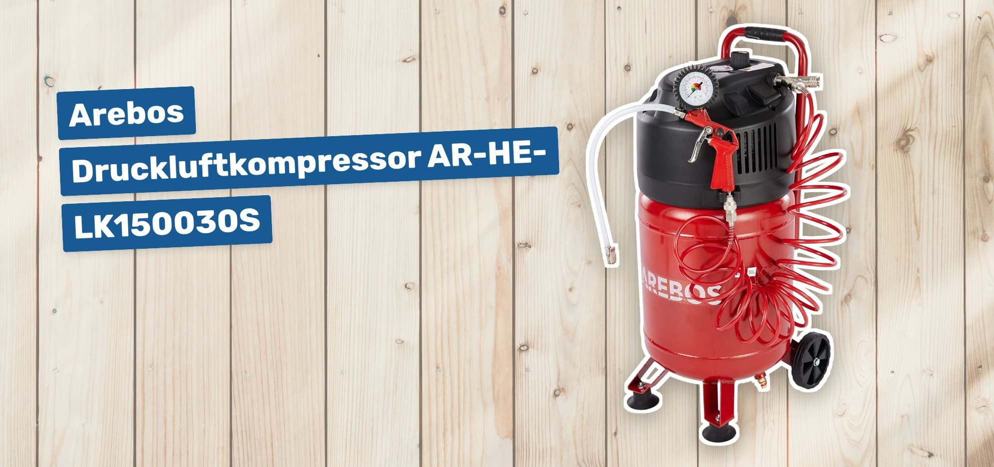 Arebos Druckluftkompressor AR-HE-LK150030S