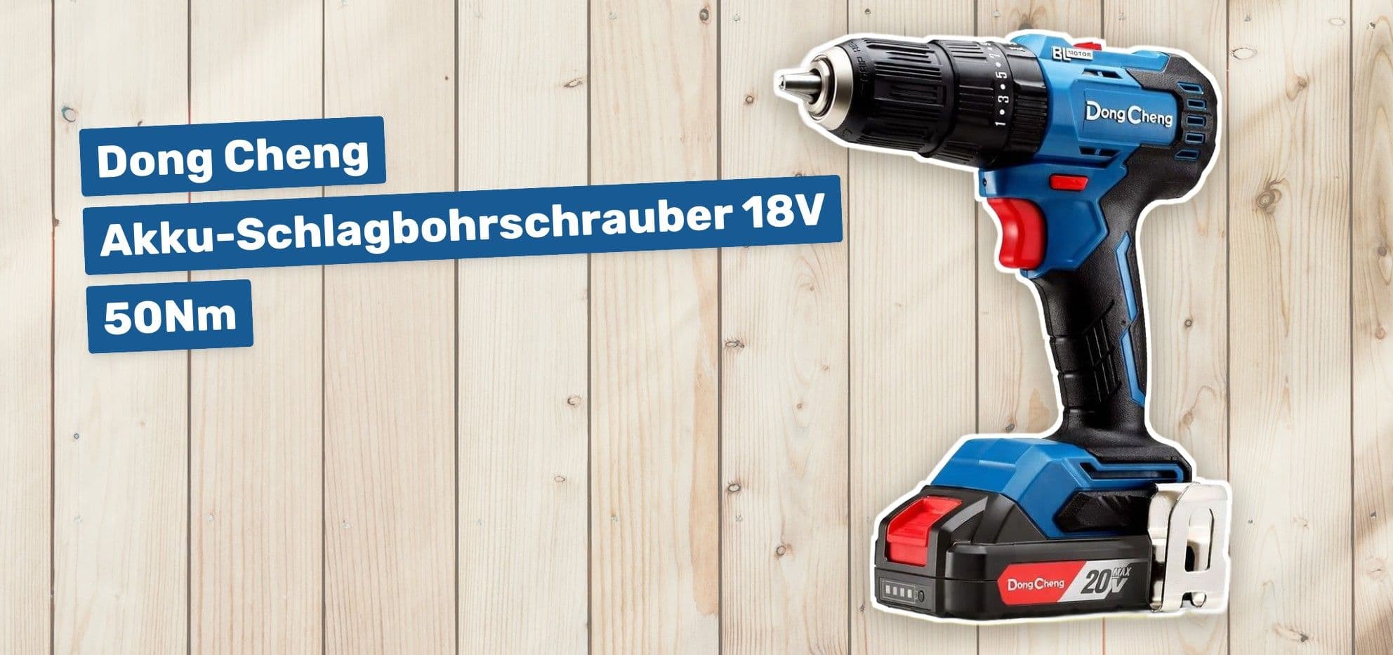 Dong Cheng Akku-Schlagbohrschrauber 18V 50Nm