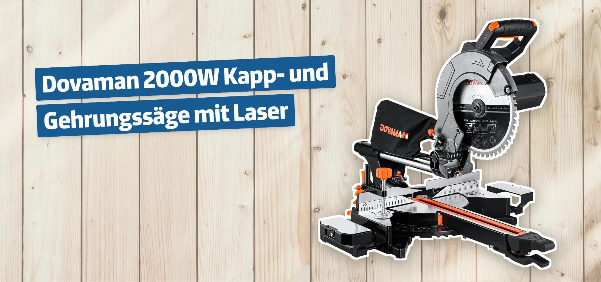 Dovaman 2000W Kapp- und Gehrungssäge mit Laser