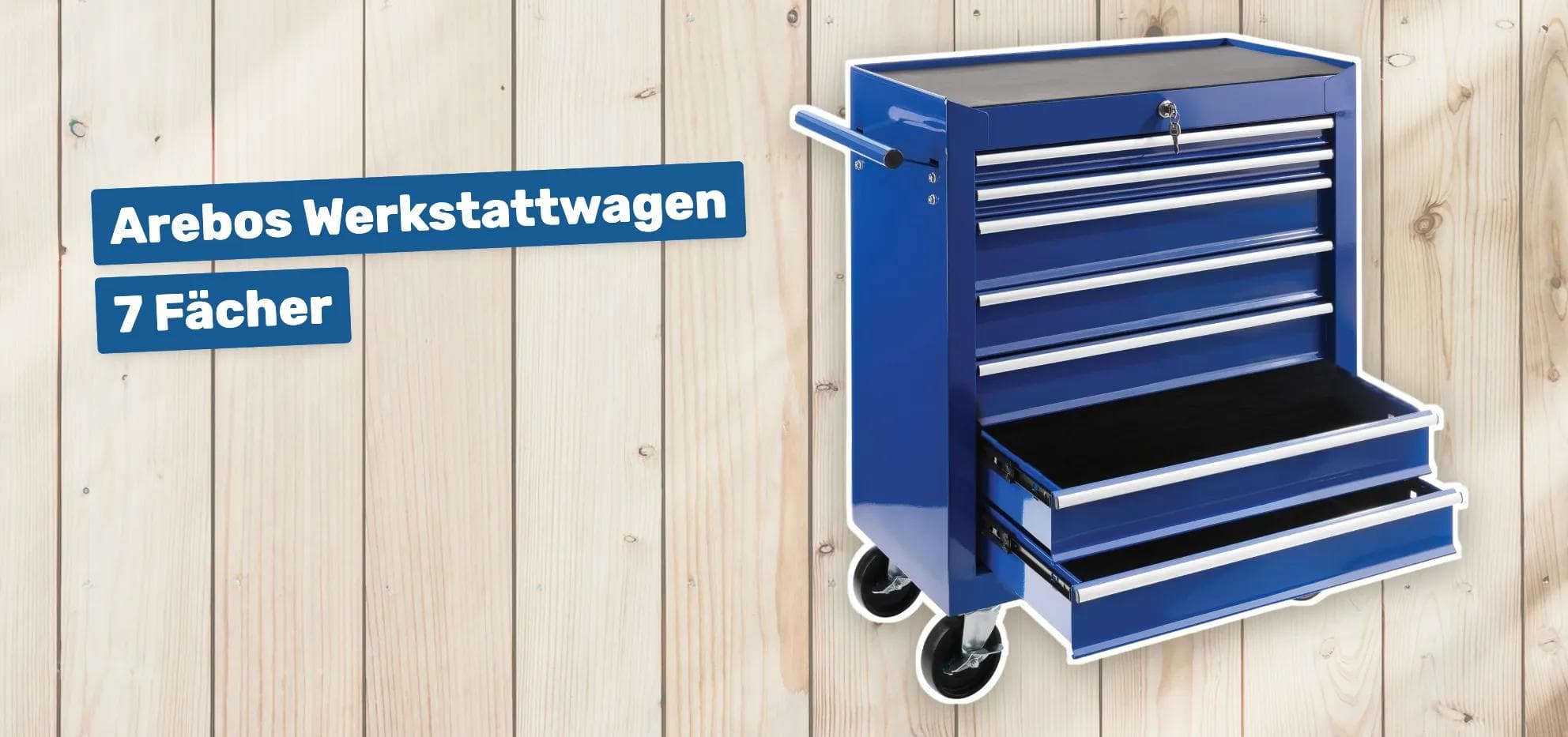Arebos Werkstattwagen 7 Fächer