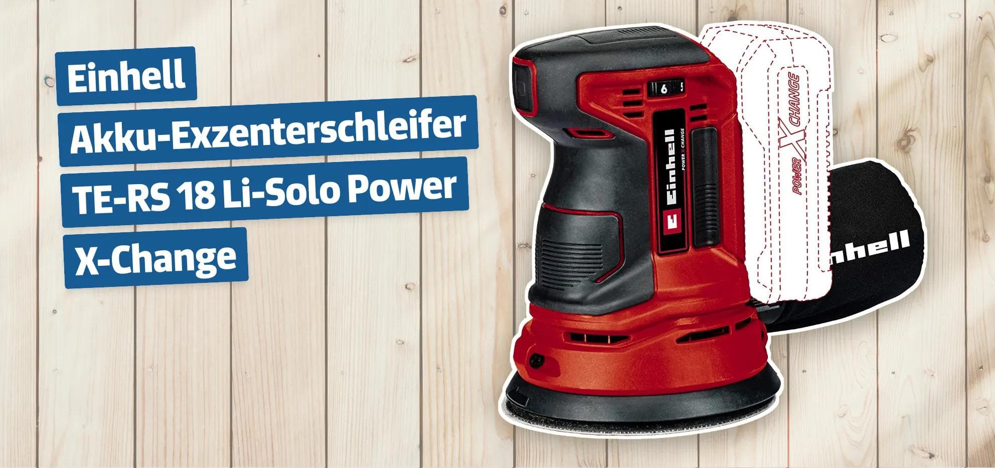 Einhell Akku-Exzenterschleifer TE-RS 18 Li-Solo Power X-Change
