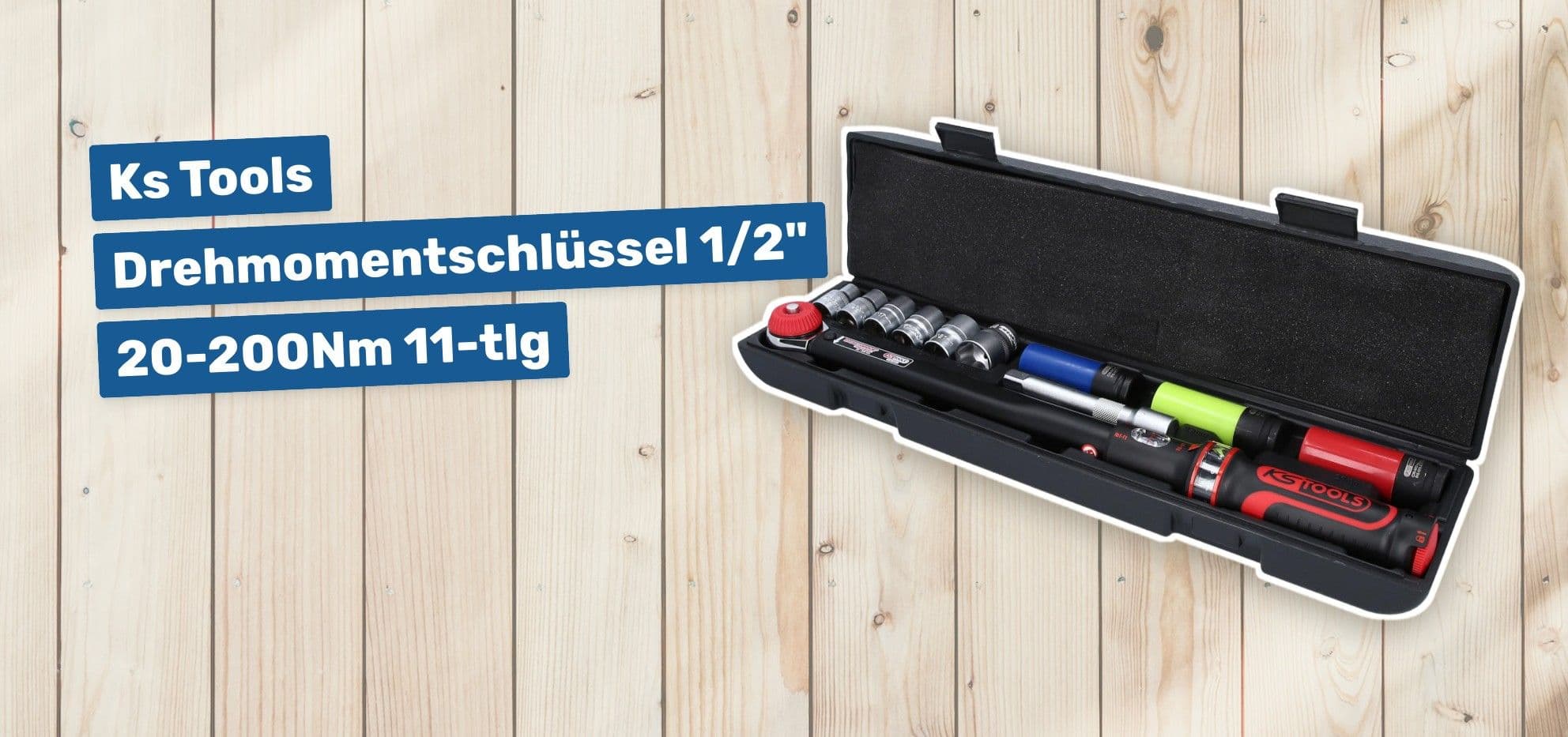 Ks Tools Drehmomentschlüssel 1/2" 20-200Nm 11-tlg