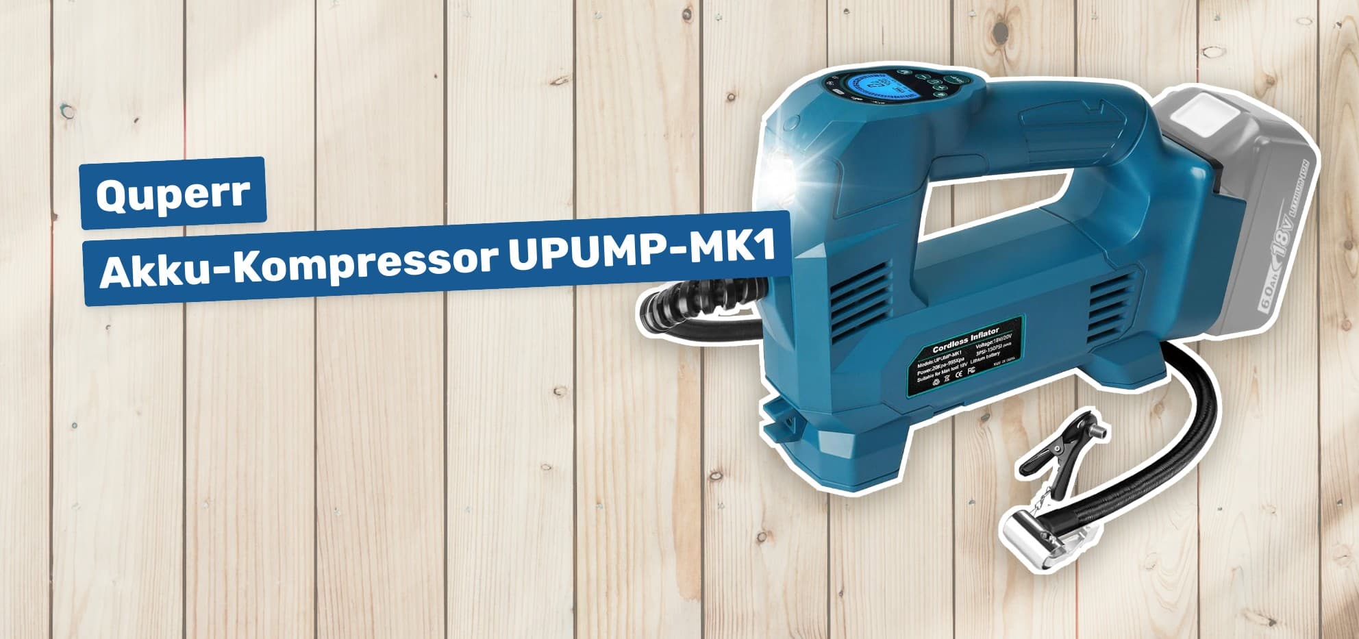 Quperr Akku-Kompressor UPUMP-MK1