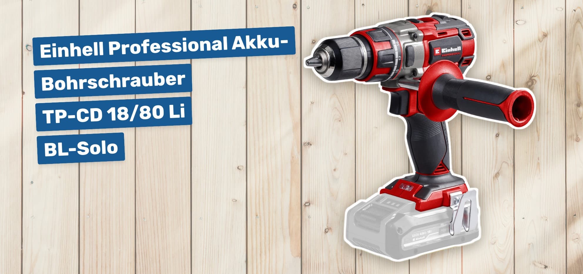Einhell Professional Akku-Bohrschrauber TP-CD 18/80 Li BL-Solo