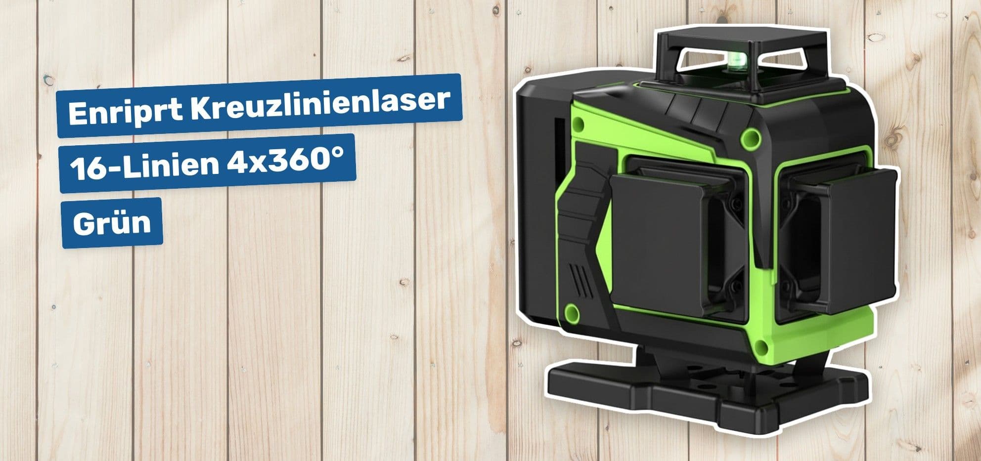 Enriprt Kreuzlinienlaser 16-Linien 4x360° Grün