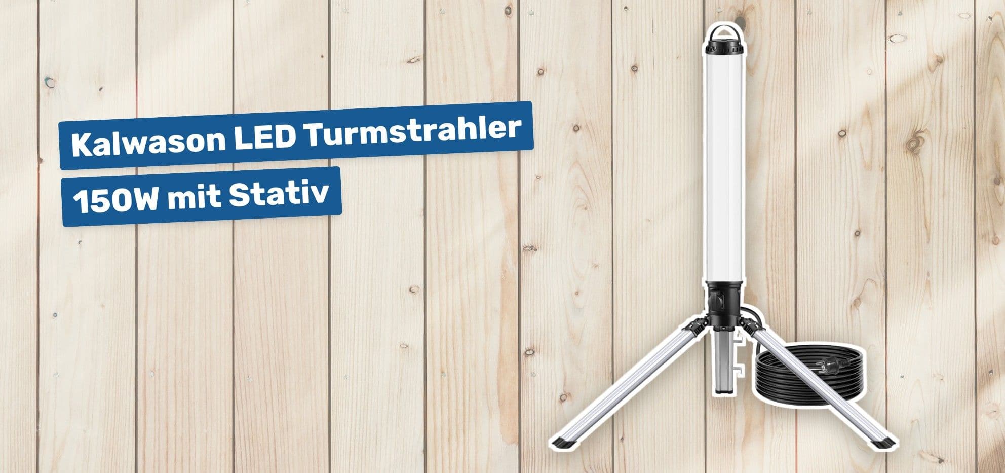 Kalwason LED Turmstrahler 150W mit Stativ
