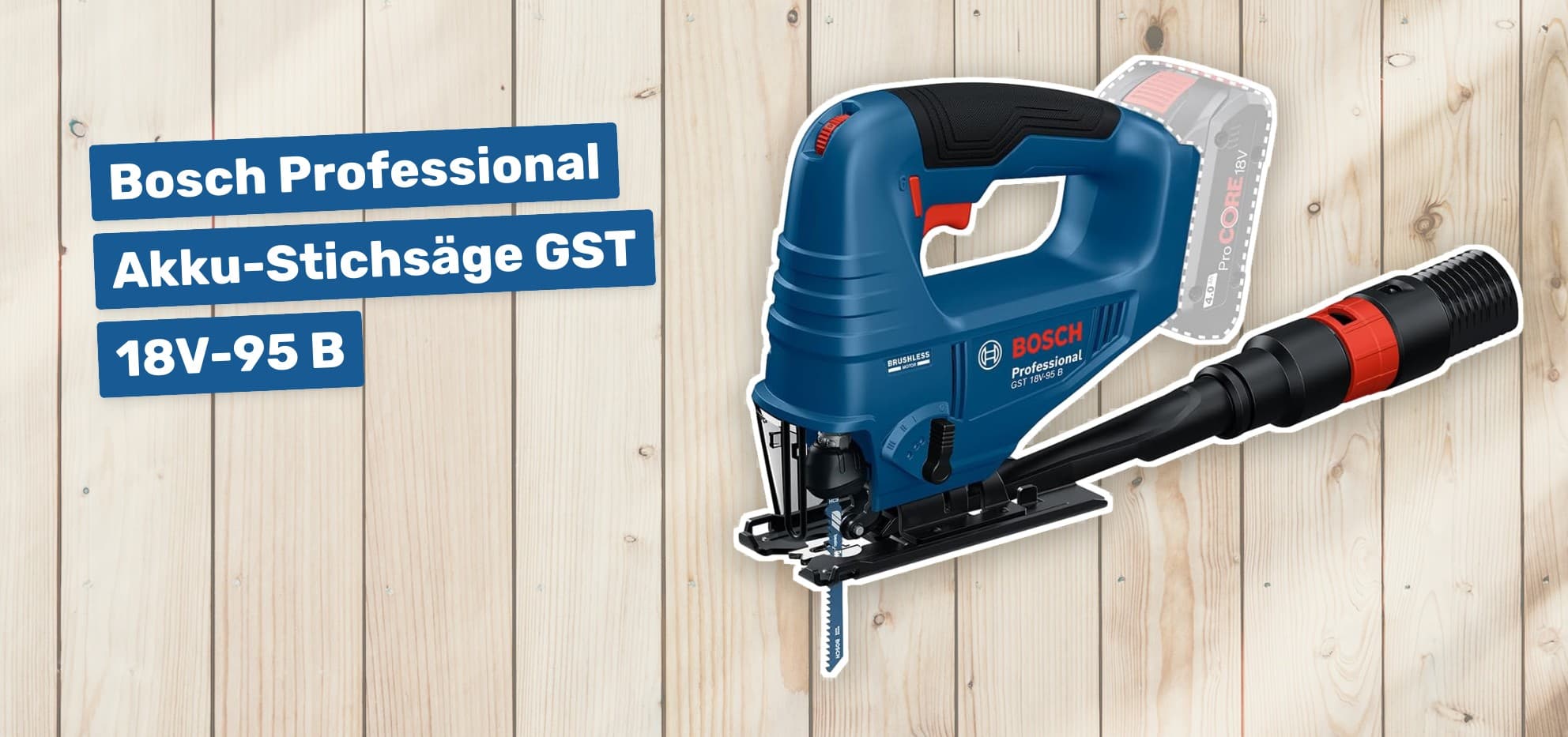 Bosch Professional Akku-Stichsäge GST 18V-95 B