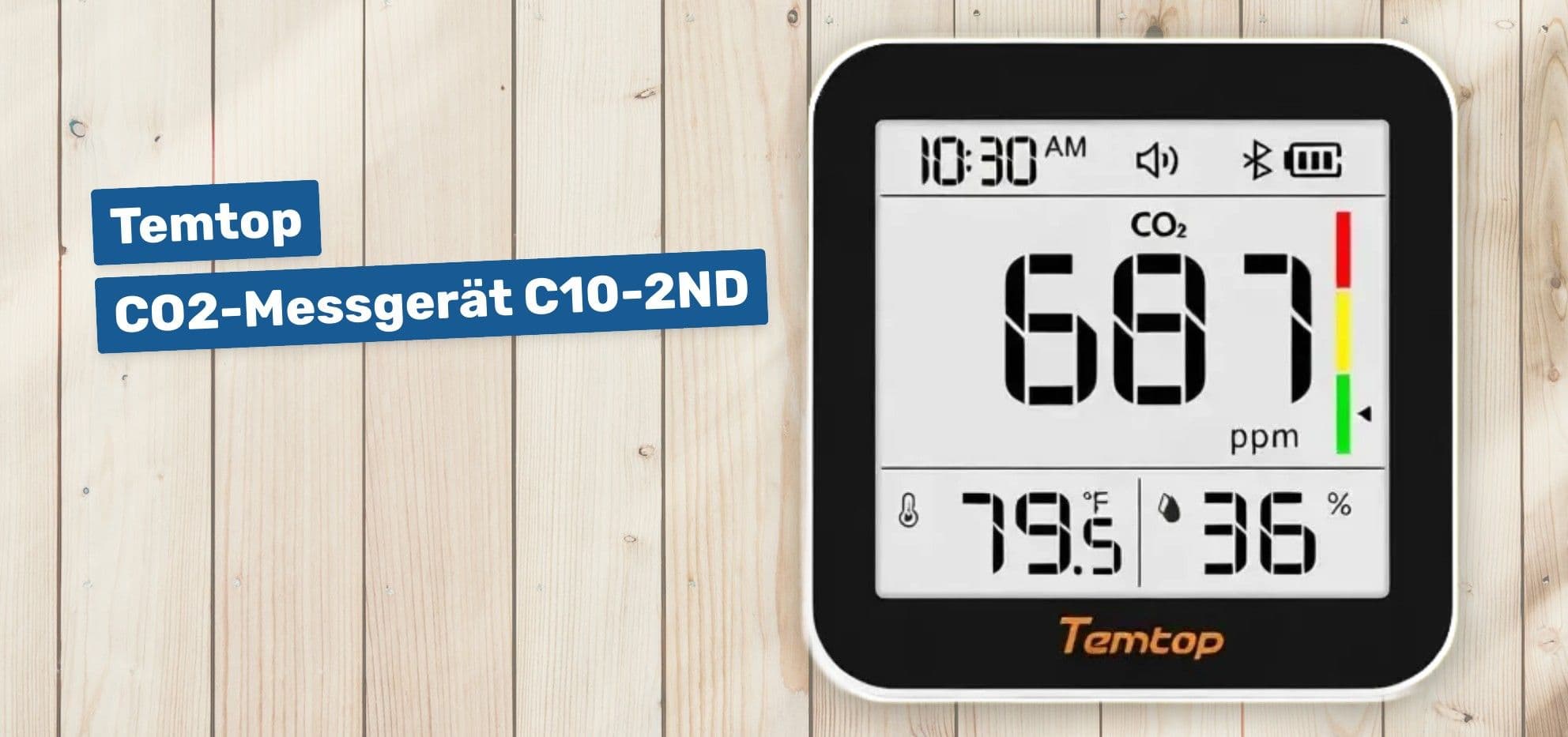 Temtop CO2-Messgerät C10-2ND