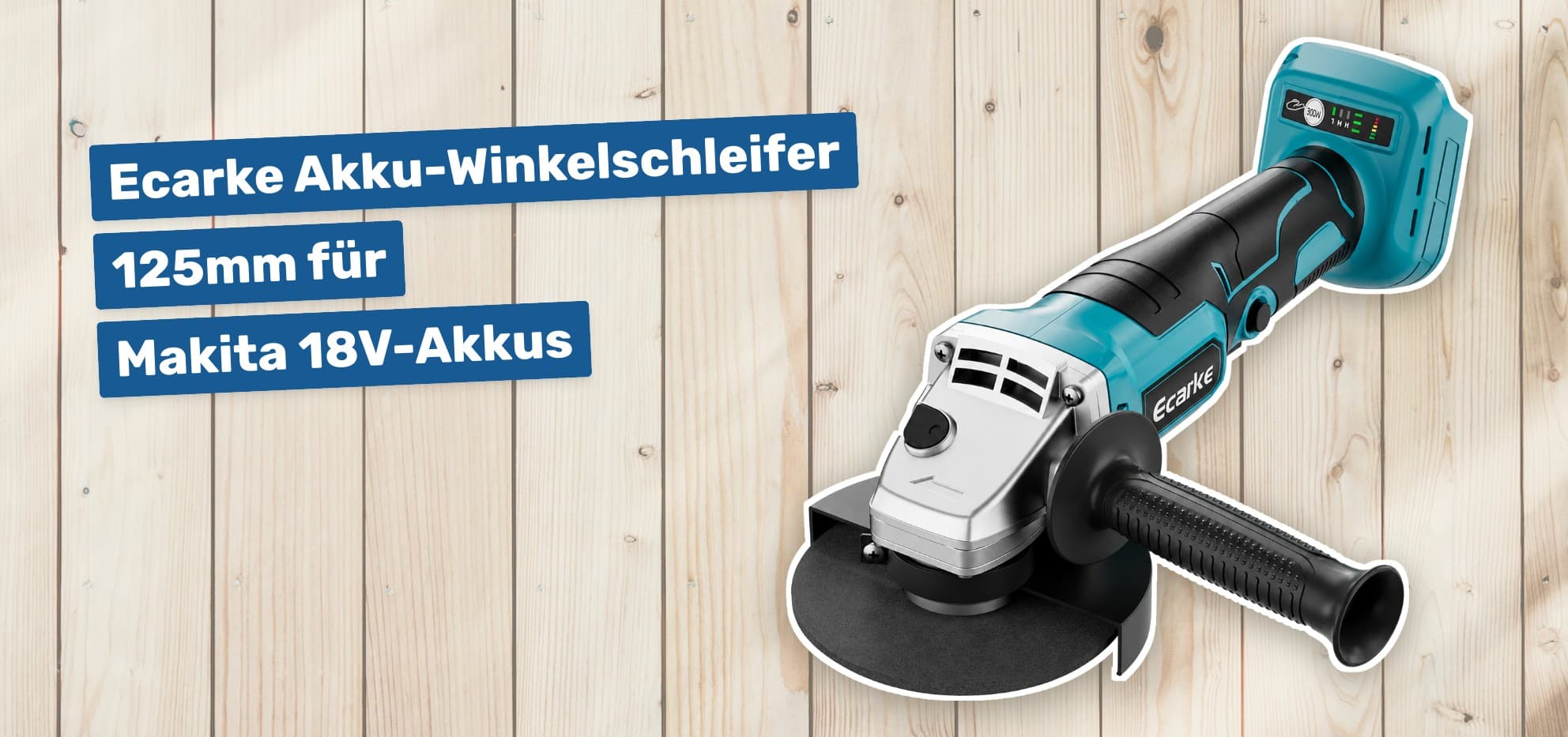 Ecarke Akku-Winkelschleifer 125mm für Makita 18V-Akkus