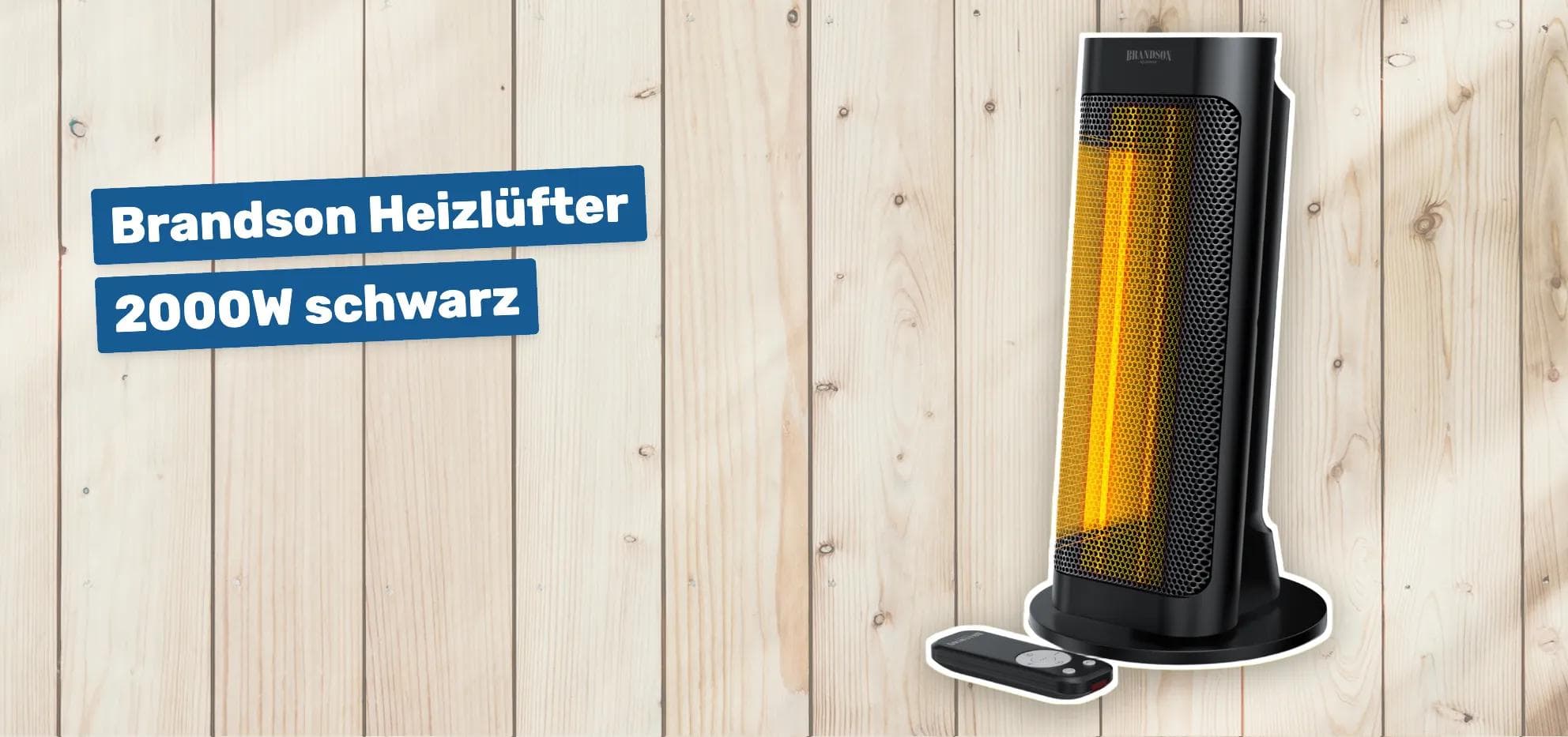 Brandson Heizlüfter 2000W schwarz