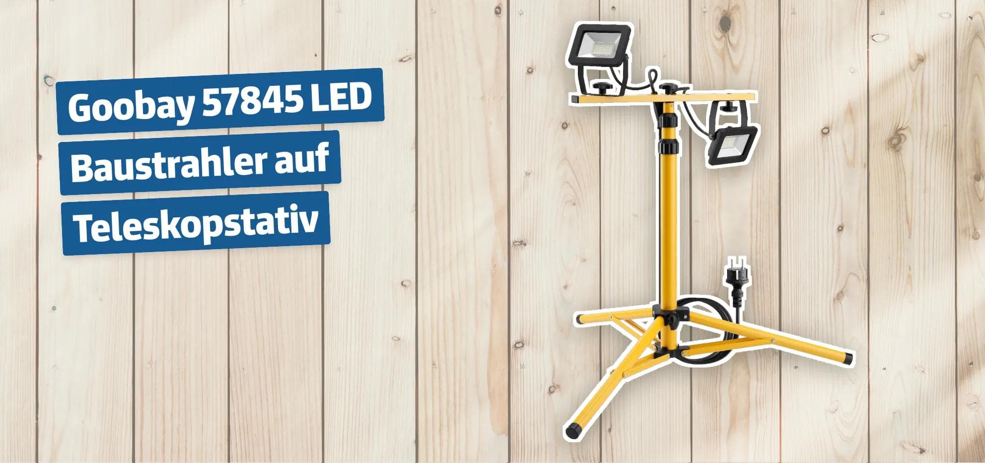 Goobay 57845 LED Baustrahler auf Teleskopstativ