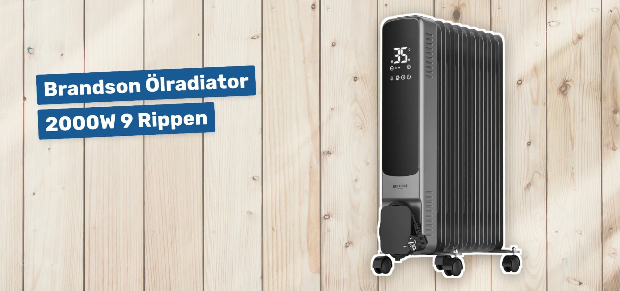 Brandson Ölradiator 2000W 9 Rippen