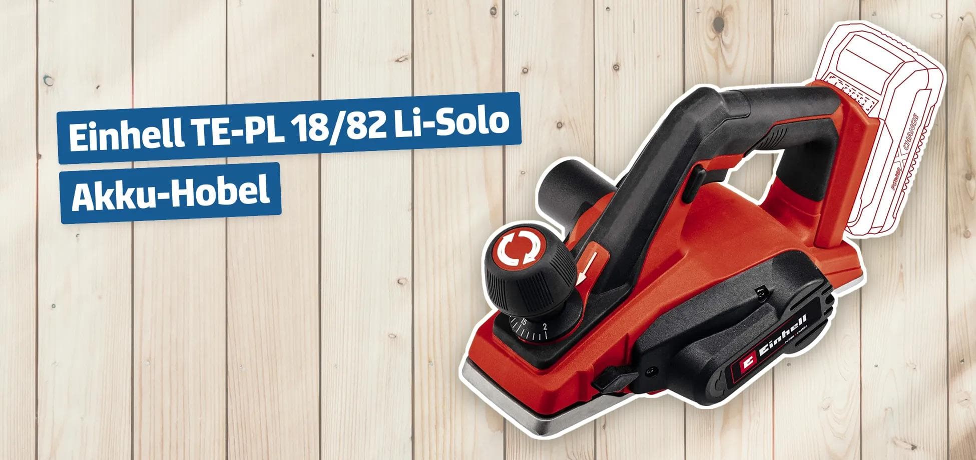 Einhell TE-PL 18/82 Li-Solo Akku-Hobel