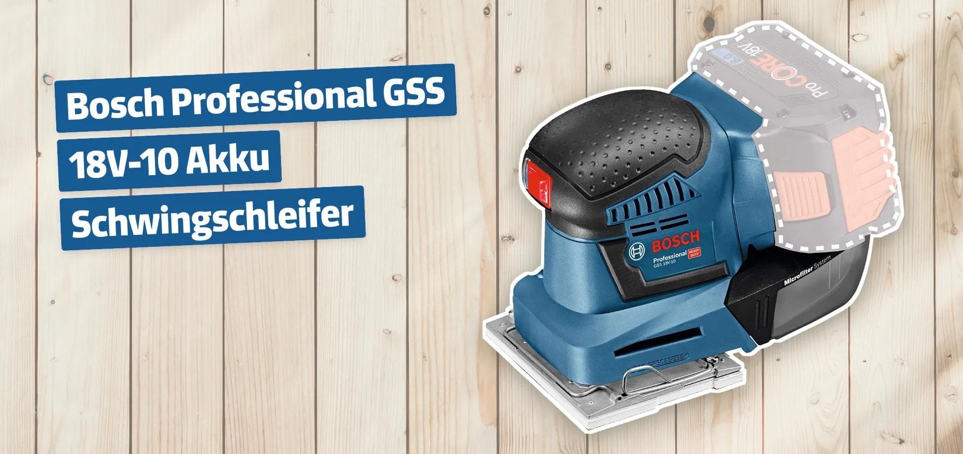 Bosch Professional GSS 18V-10 Akku Schwingschleifer