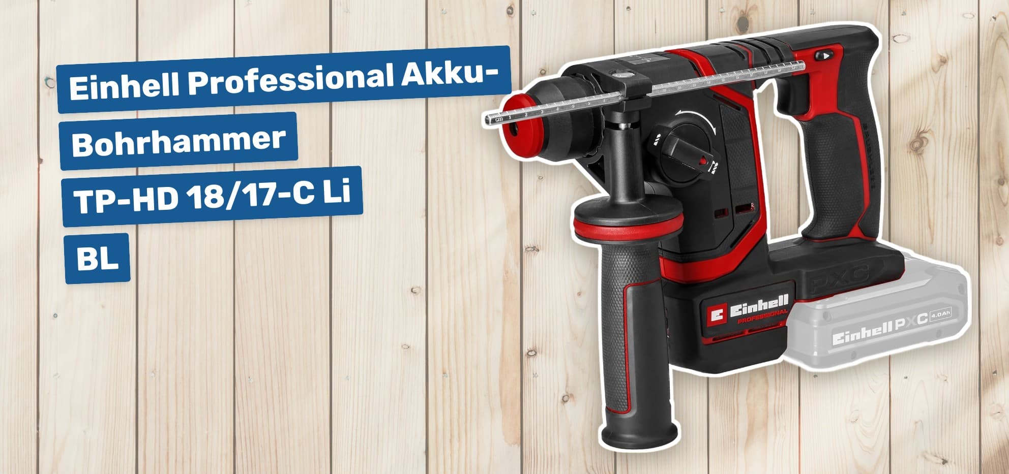 Einhell Professional Akku-Bohrhammer TP-HD 18/17-C Li BL