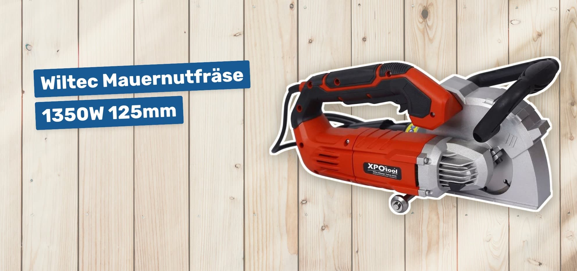 Wiltec Mauernutfräse 1350W 125mm