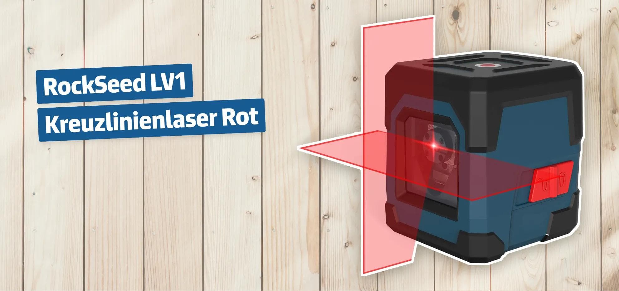 RockSeed LV1 Kreuzlinienlaser Rot