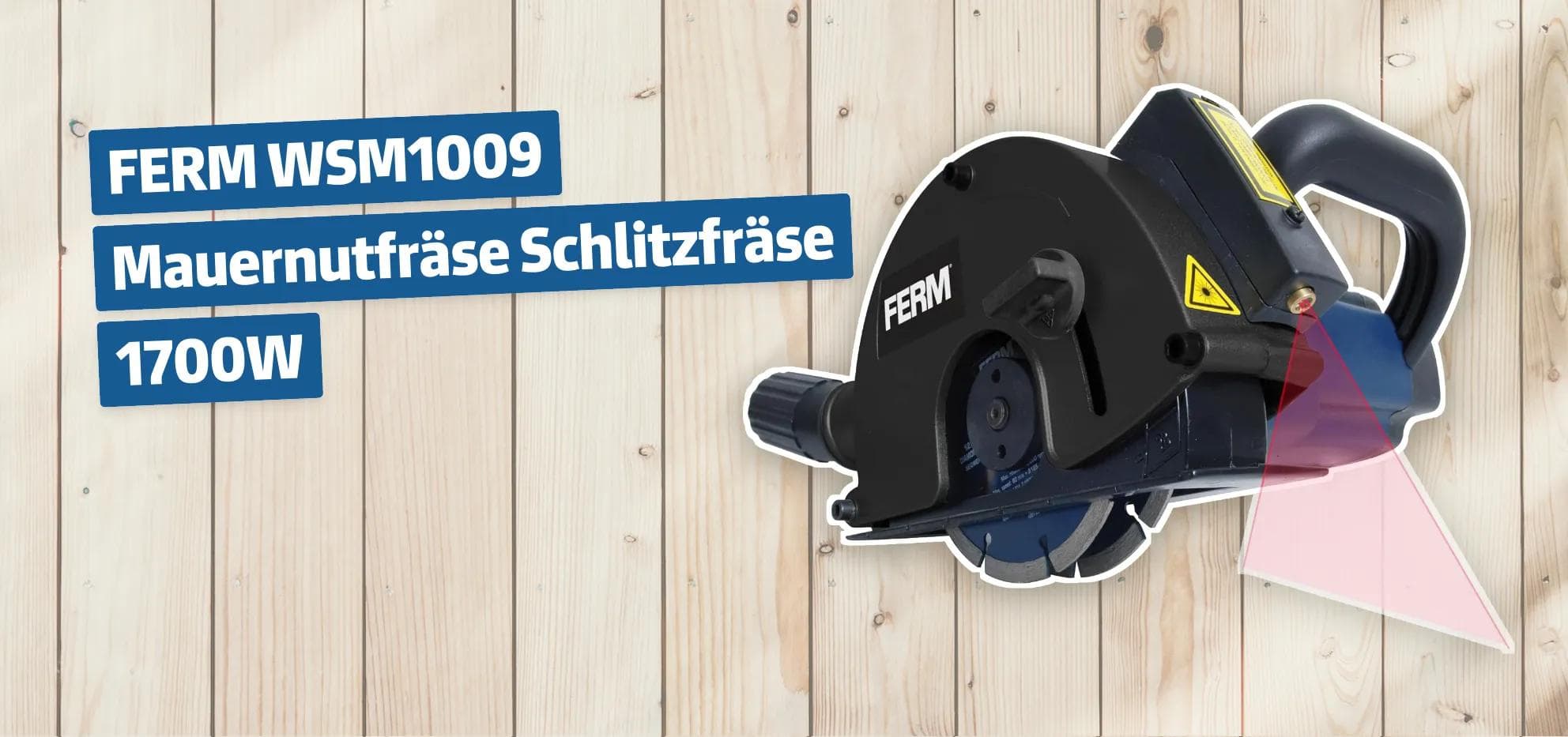 FERM WSM1009 Mauernutfräse Schlitzfräse 1700W