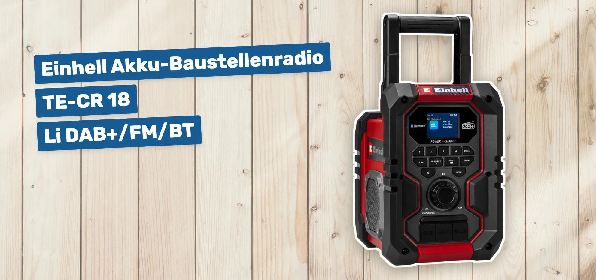 Einhell Akku-Baustellenradio TE-CR 18 Li DAB+/FM/BT