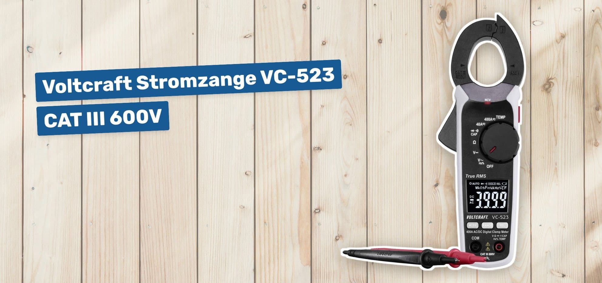 Voltcraft Stromzange VC-523 CAT III 600V
