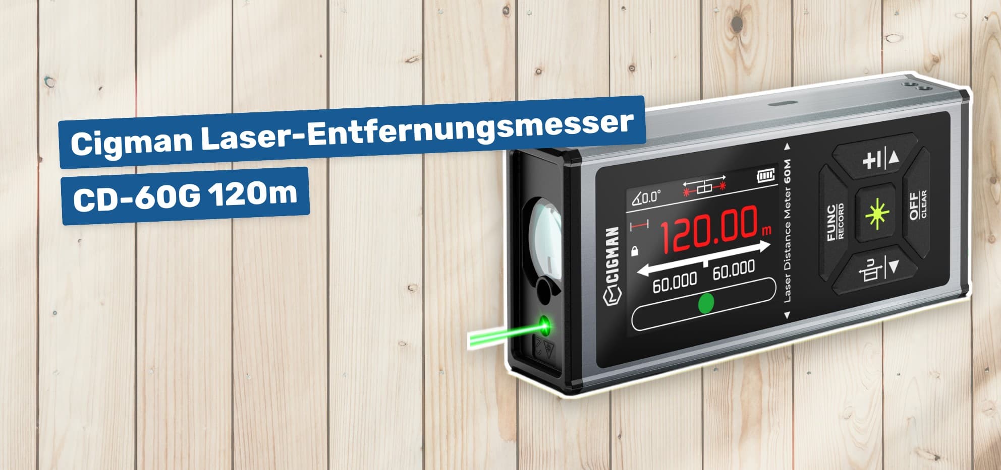 Cigman Laser-Entfernungsmesser CD-60G 120m