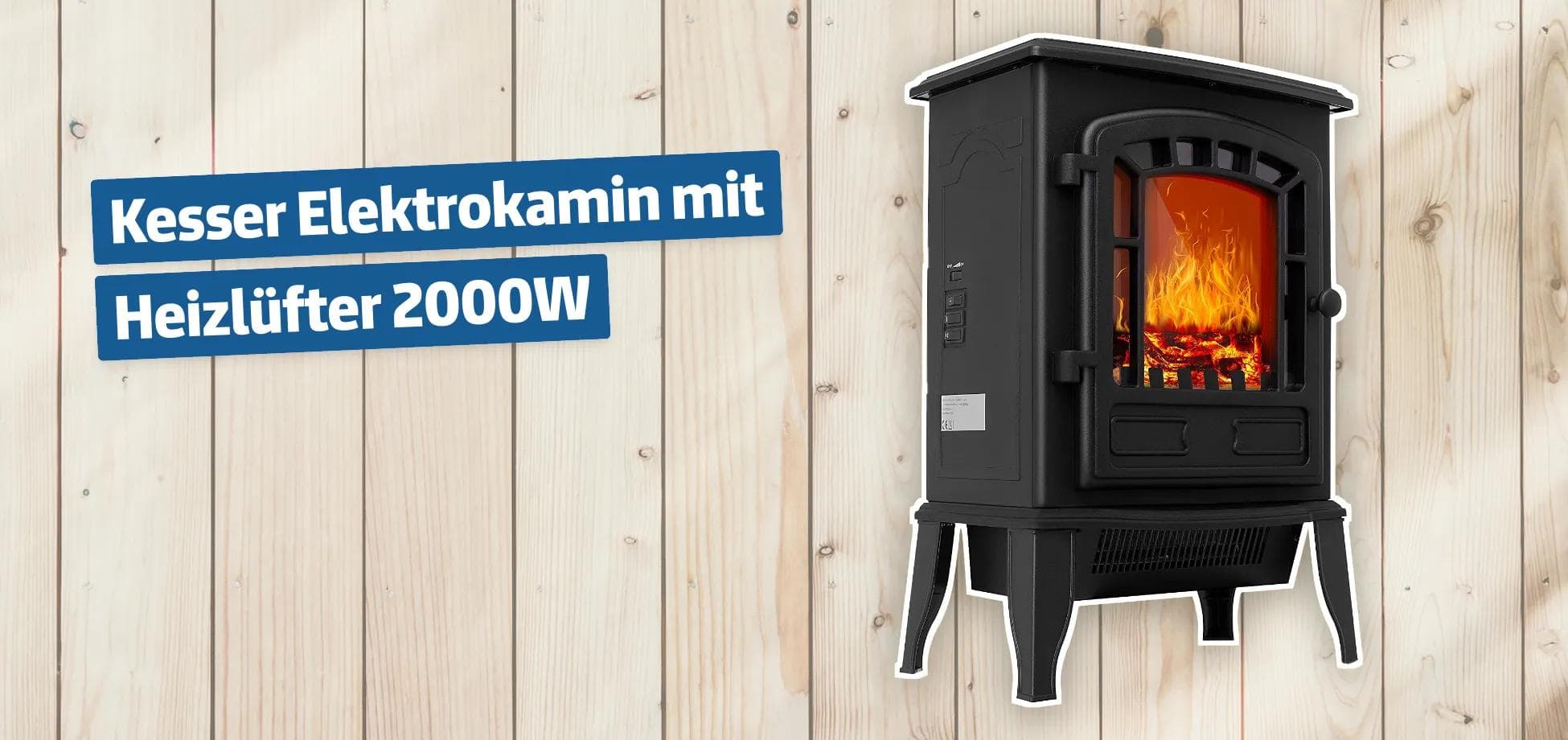 Kesser Elektrokamin mit Heizlüfter 2000W