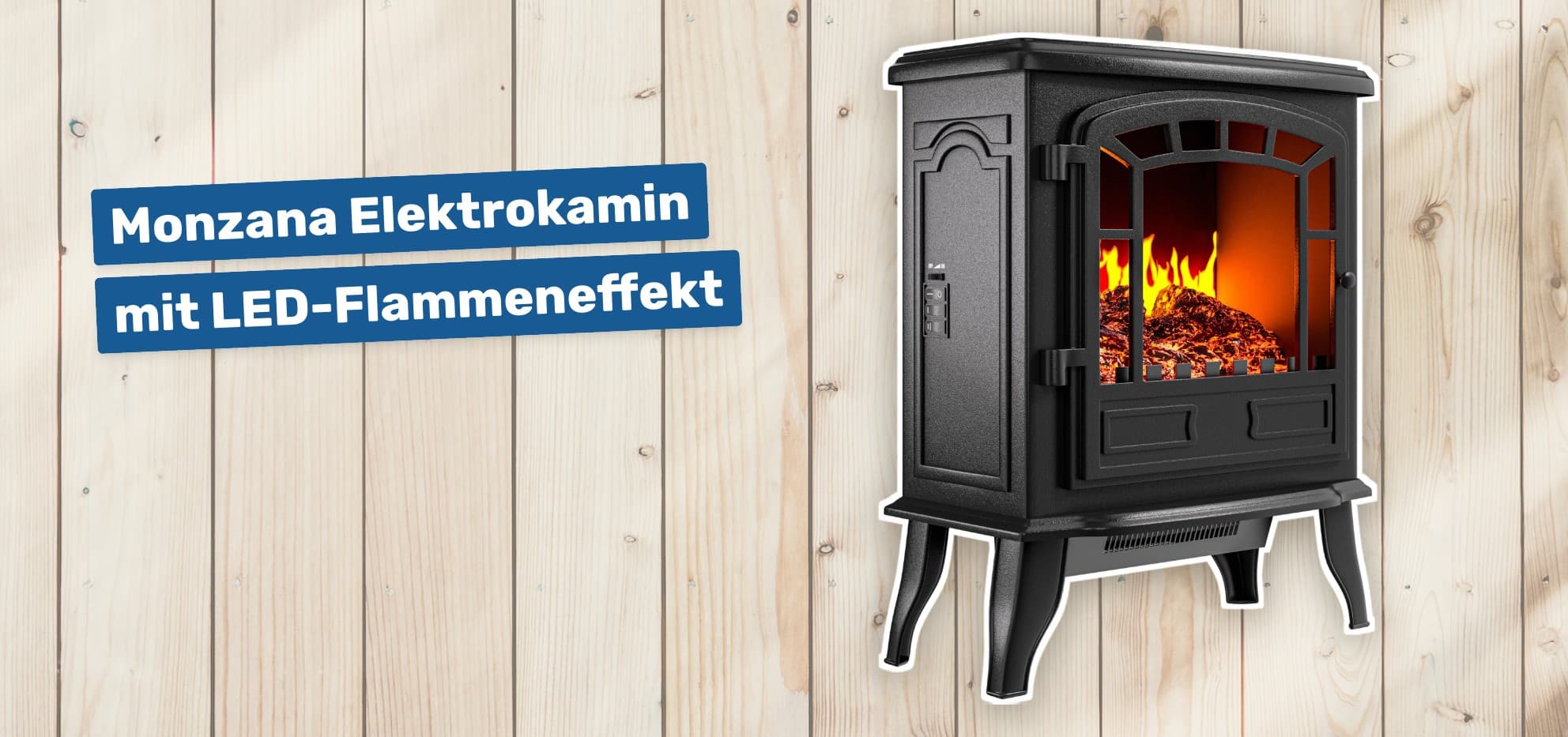 Monzana Elektrokamin mit LED-Flammeneffekt