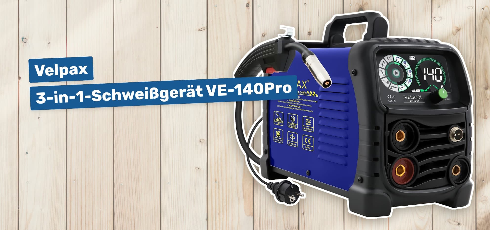 Velpax 3-in-1-Schweißgerät VE-140Pro