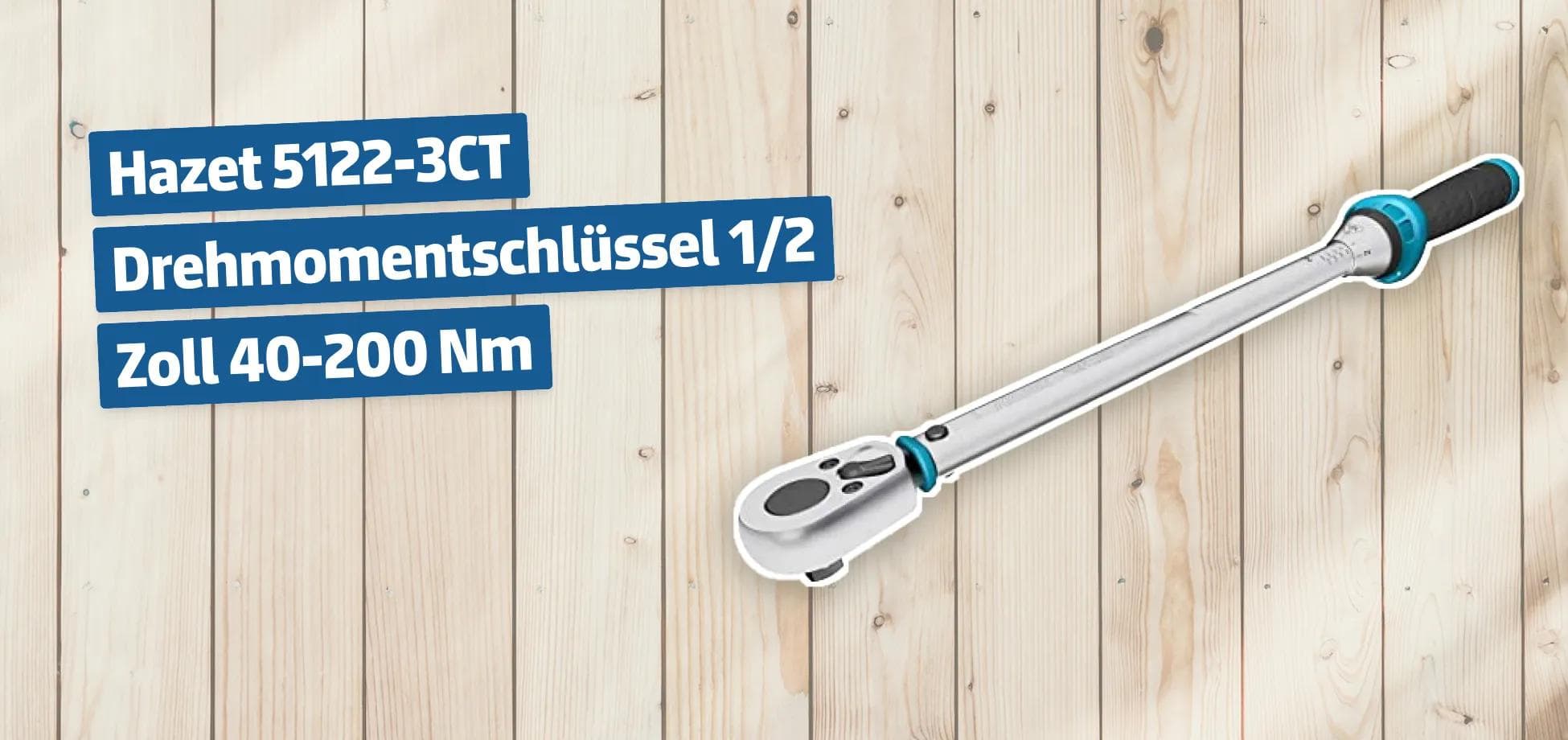 Hazet 5122-3CT Drehmomentschlüssel 1/2 Zoll 40-200 Nm