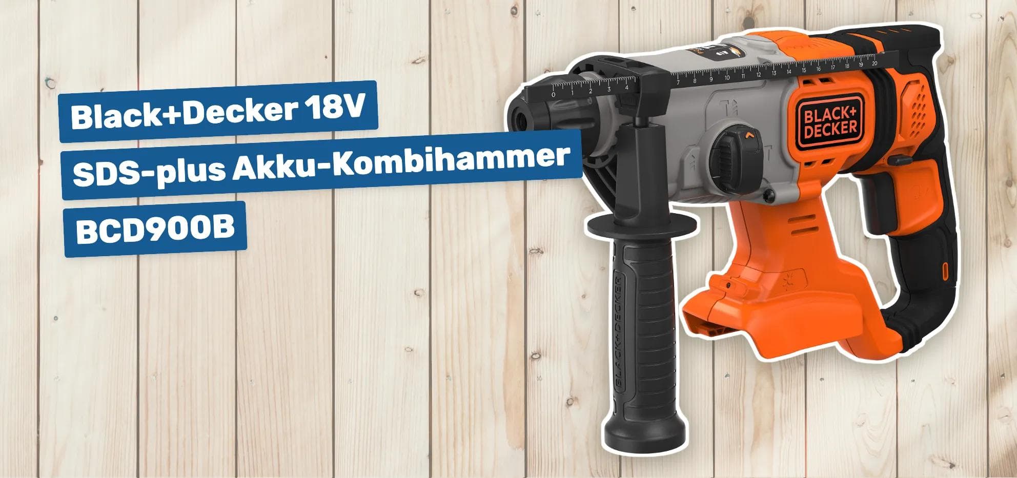 Black+Decker 18V SDS-plus Akku-Kombihammer BCD900B