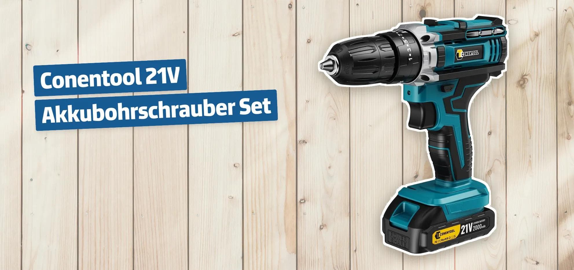 Conentool 21V Akkubohrschrauber Set