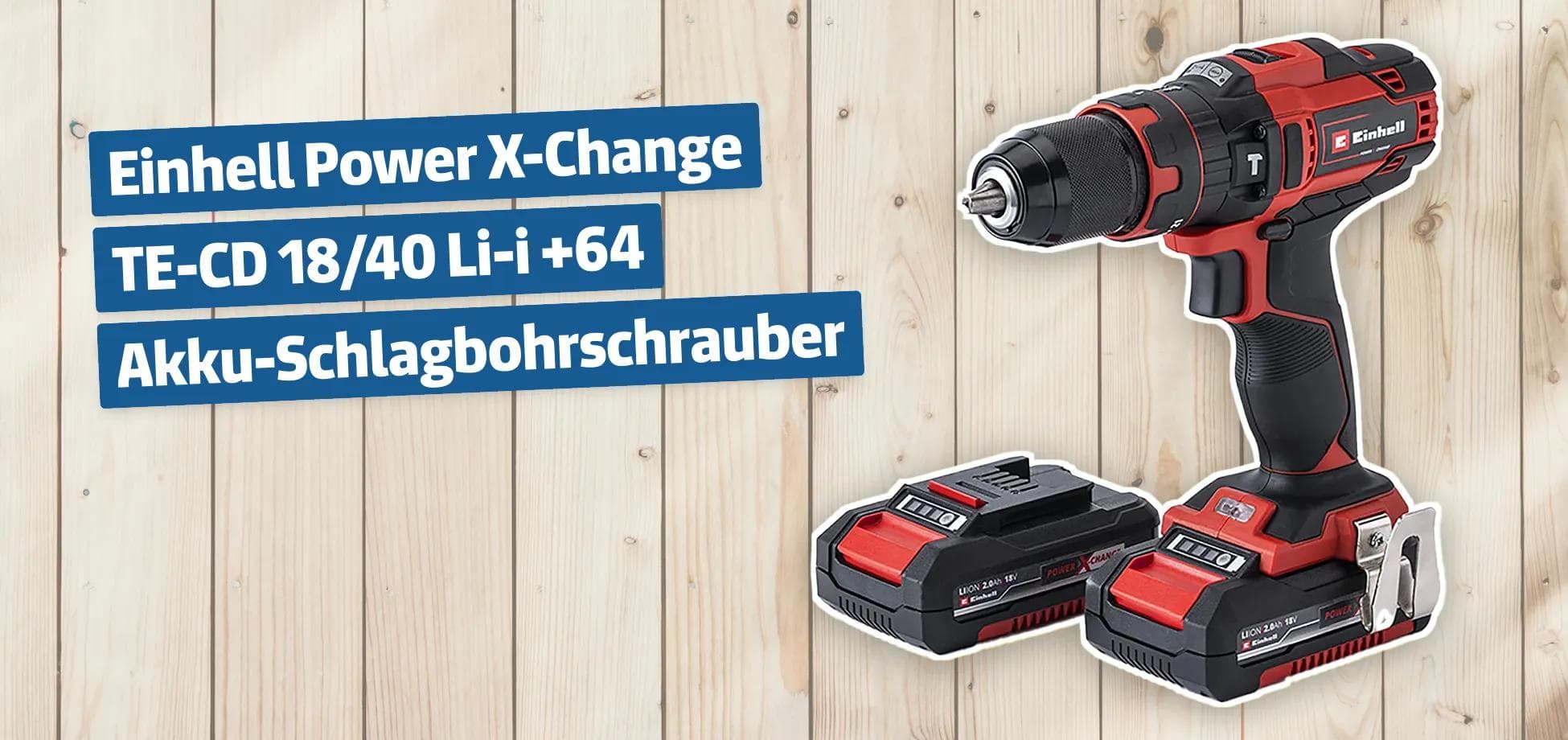 Einhell Power X-Change TE-CD 18/40 Li-i +64 Akku-Schlagbohrschrauber