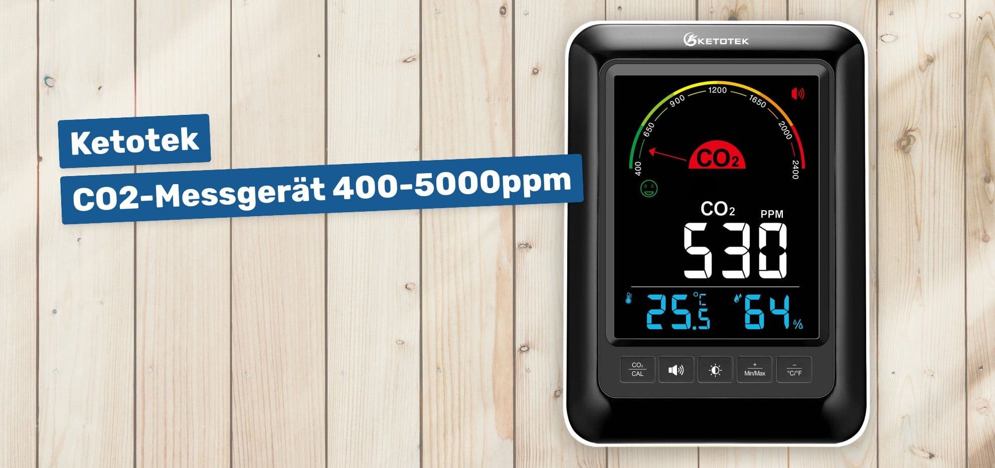 Ketotek CO2-Messgerät 400-5000ppm