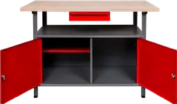 Kreher Metall-Werkbank mit Sperrholzplatte 120x85x60cm