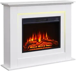 Balderia Finn Elektrokamin mit Heizung Weiß
