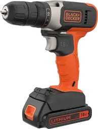 Black+Decker Akku-Bohrschrauber mit Akku und Ladegerät BCD001C1