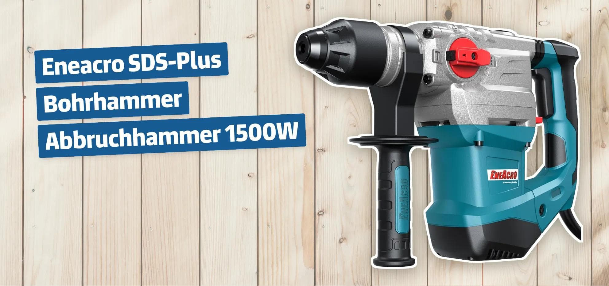Eneacro SDS-Plus Bohrhammer Abbruchhammer 1500W