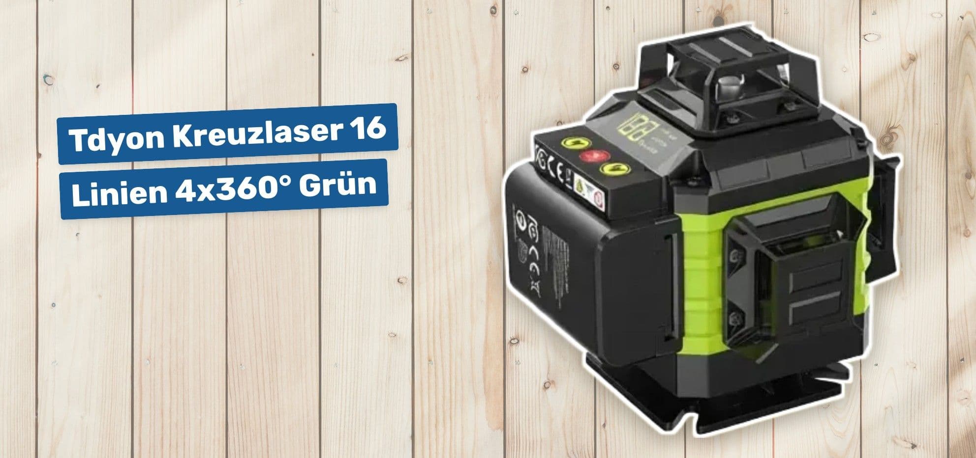 Tdyon Kreuzlaser 16 Linien 4x360° Grün